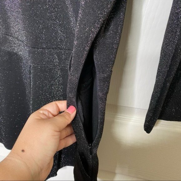 NWT n:Philanthropy Fire Sparkle Long-Sleeve Romper in Black - Picture 13 of 15